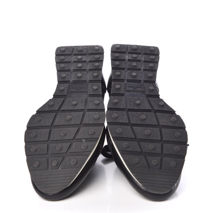 Balenciaga Mesh Lurex Calfskin Womens Race Runner Sneakers 36 Black 5 of 8