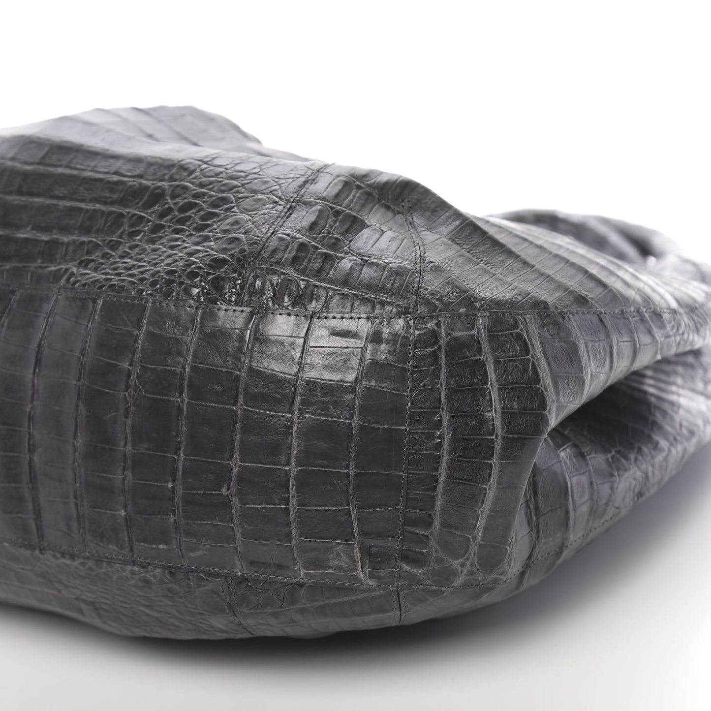 Crocodile Hobo Grey