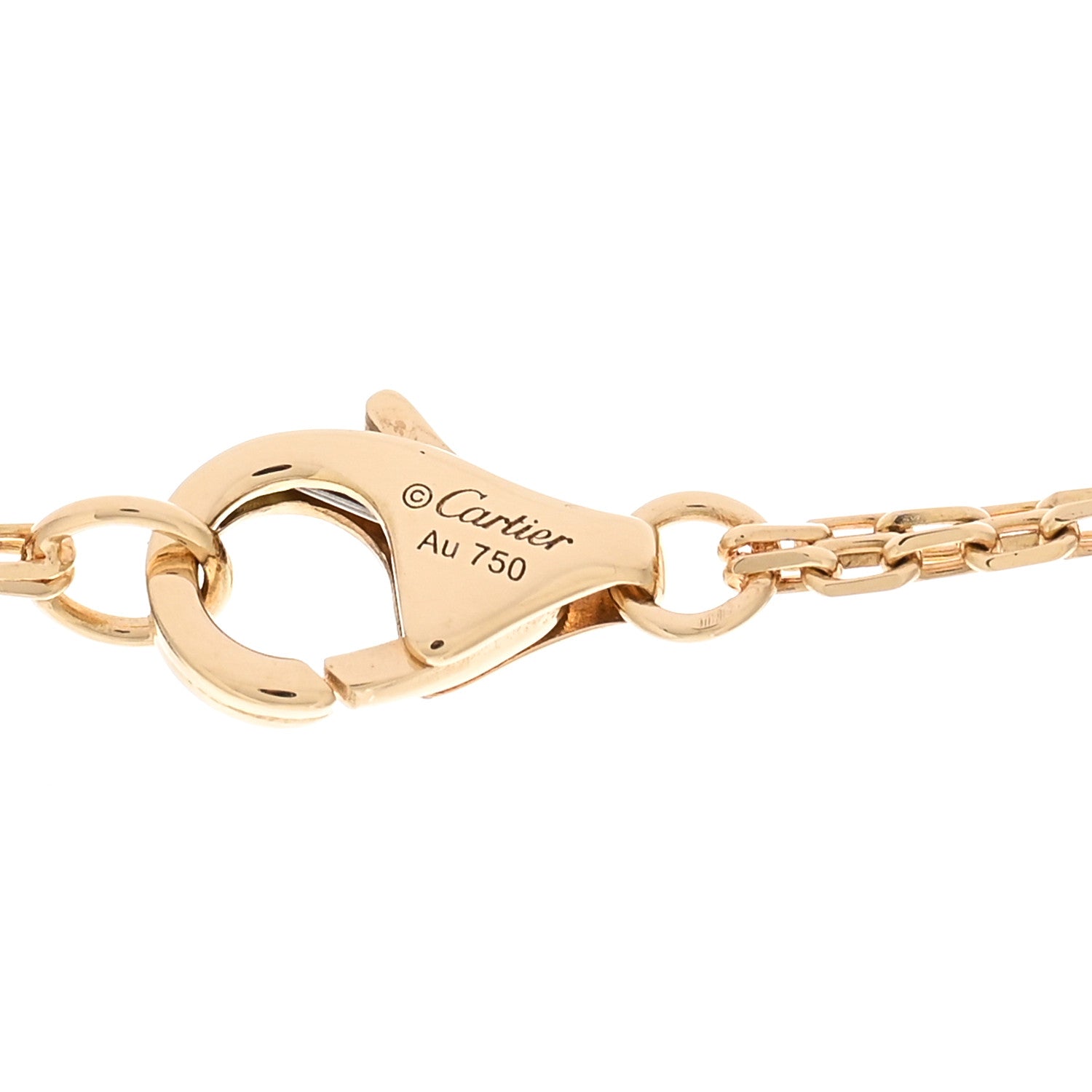Cartier 18K Yellow Gold 2 Diamond LOVE Necklace 4 of 5