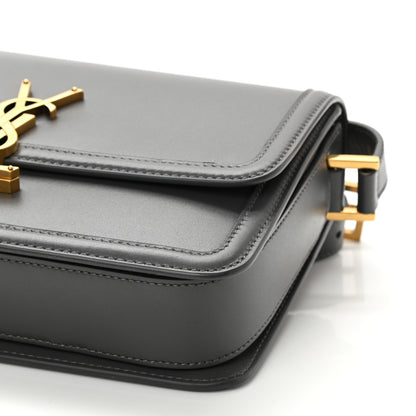 Saint Laurent Box Calfskin Monogram Medium Solferino Satchel Storm 7 of 7