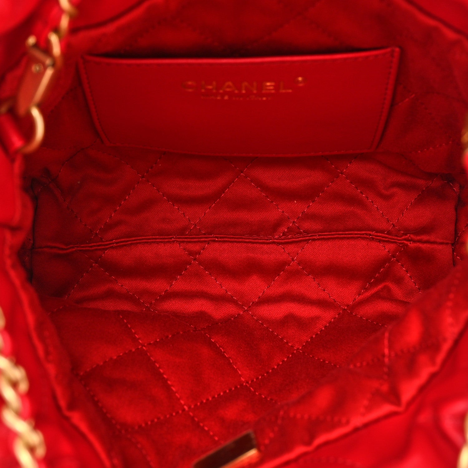 Chanel Shiny Calfskin Quilted Mini Chanel 22 Red 5 of 11