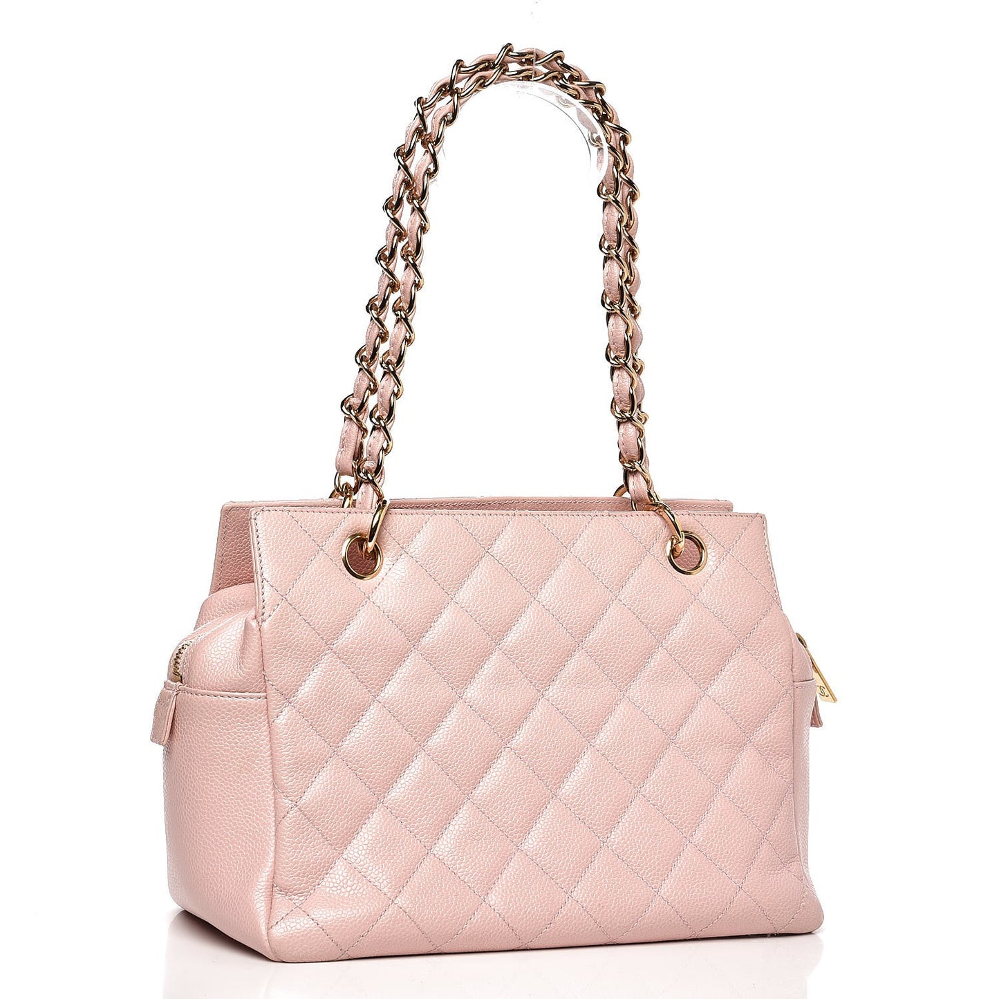Caviar Quilted Petit Timeless Shopping Tote PTT Pink