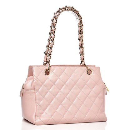 Chanel Caviar Quilted Petit Timeless Shopping Tote PTT Pink 3 of 9