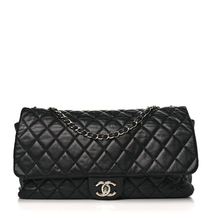 Chanel Lambskin Quilted Jumbo Coco Rain Flap Black 1 of 9
