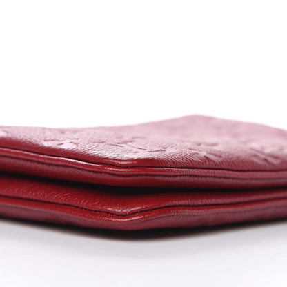 Louis Vuitton Empreinte Double Zip Pochette Cherry Berry 8 of 10