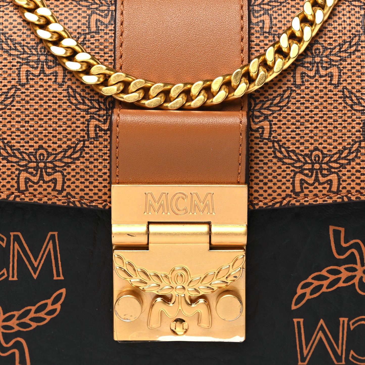 Lauretos Visetos Monogram Mini Tracy Crossbody Bag Black