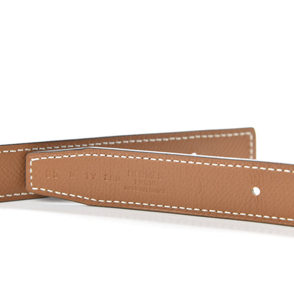 Hermes Epsom Swift 24mm Tresor Belt 85 Black Gold 3 of 5