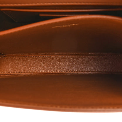 Saint Laurent Raffia Calfskin Mini Classic Monogram Cassandra Top Handle Naturel Brick 5 of 14