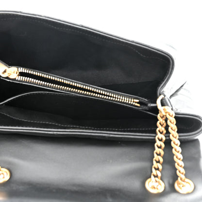 Saint Laurent Calfskin Y Quilted Monogram Small Loulou Chain Satchel Black 5 of 11
