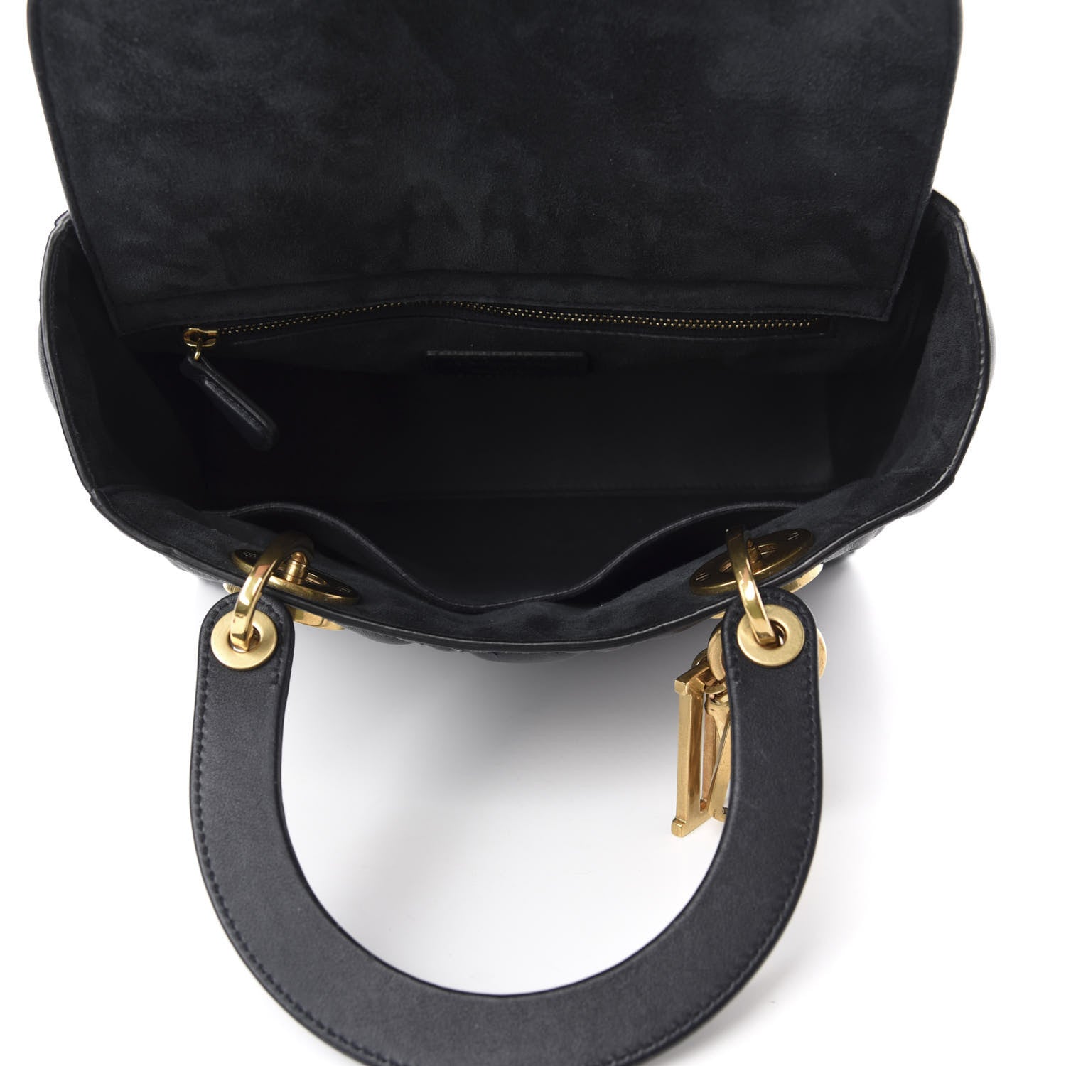 Christian Dior Lambskin Cannage Medium Lady Dior Navy Blue 5 of 12