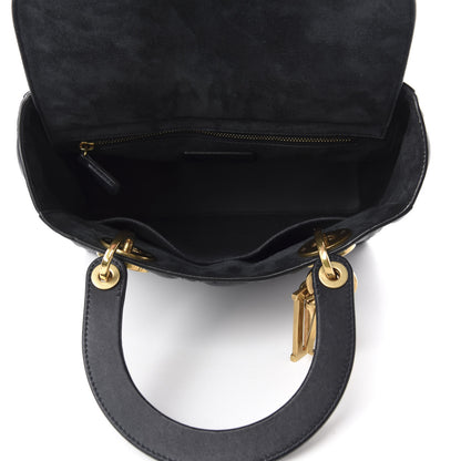 Christian Dior Lambskin Cannage Medium Lady Dior Navy Blue 5 of 12