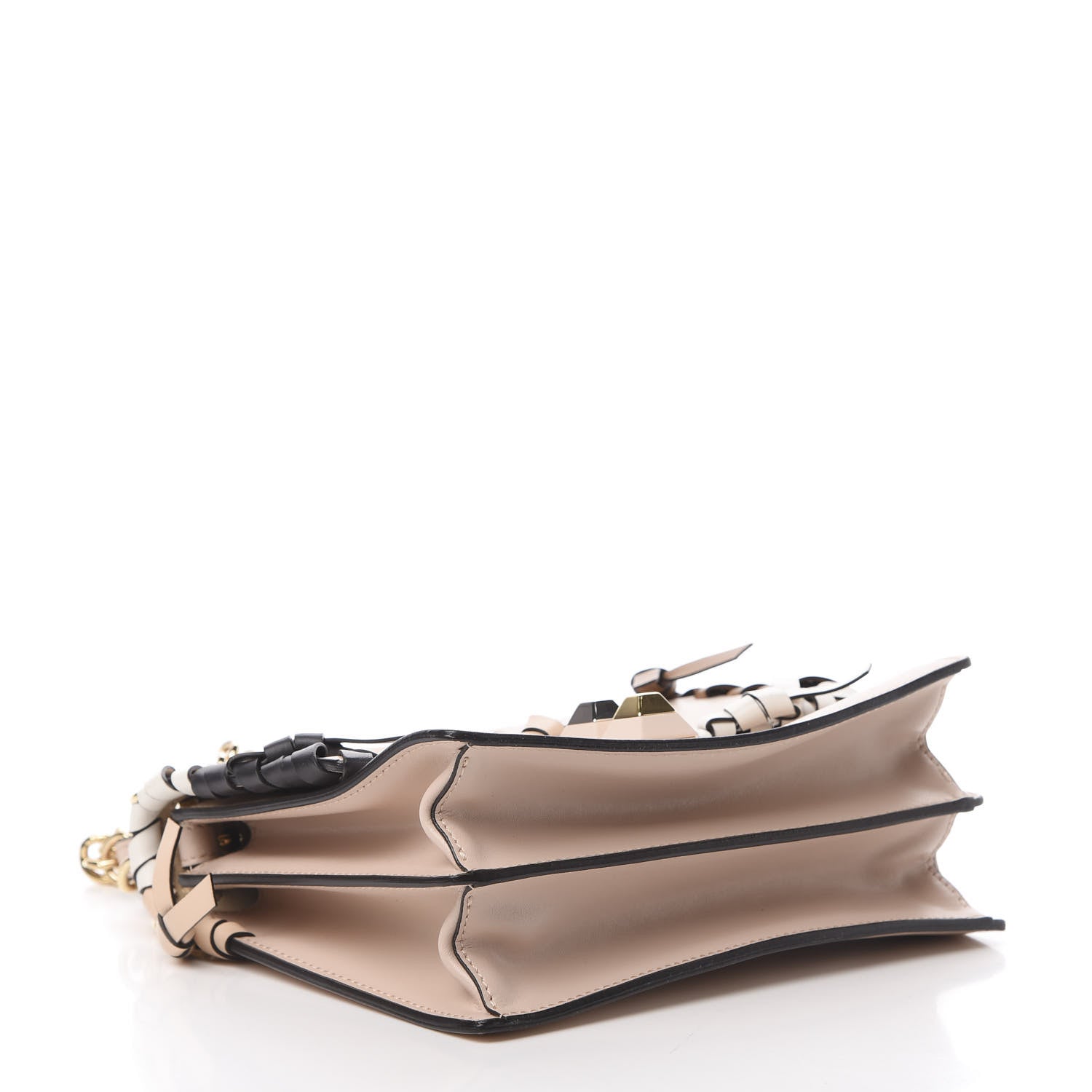 Fendi Vitello Liberty Whipstitch Bow Small Kan I Shoulder Bag Plaster Multicolor 4 of 12