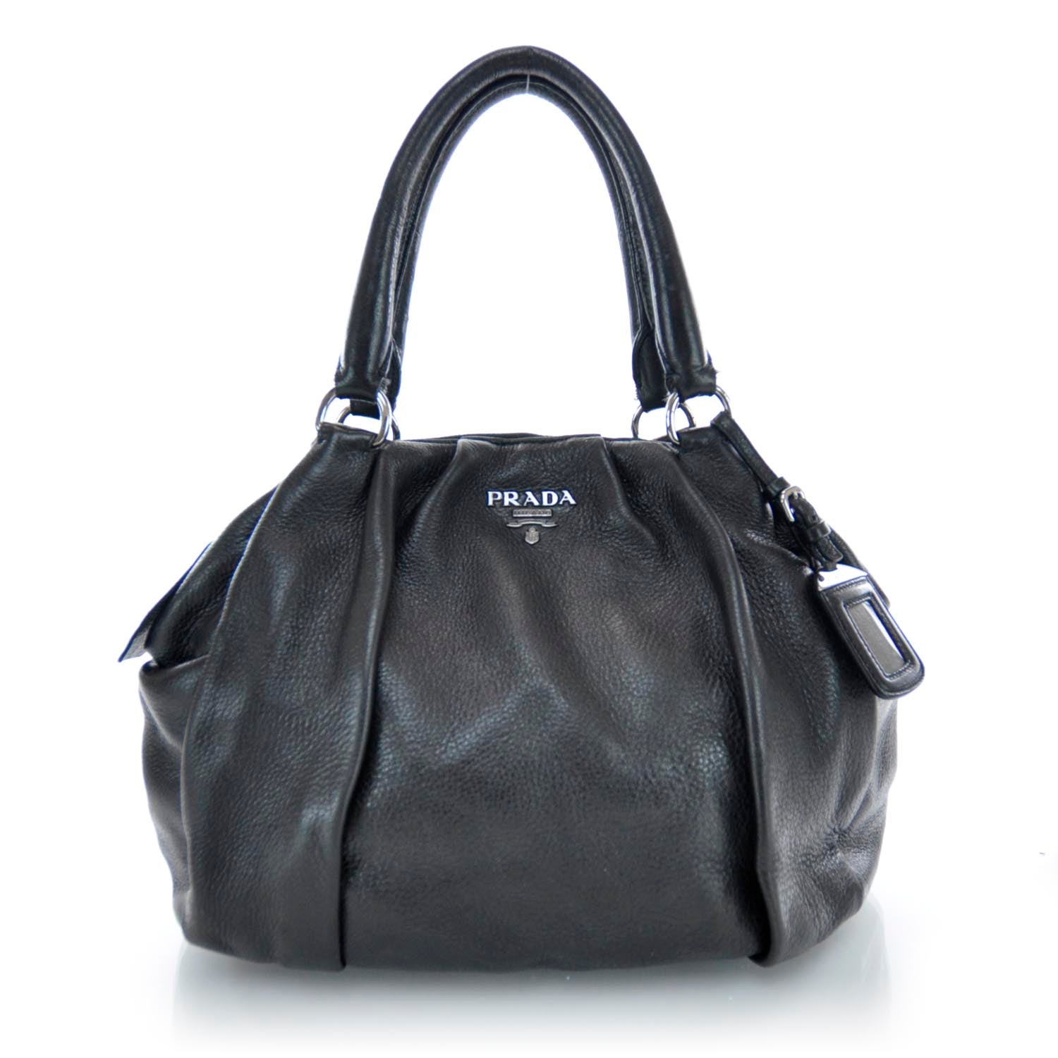 Prada Cervo Deerskin Shoulder Bag Black 1 of 11