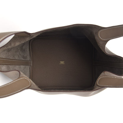 Hermes Taurillon Clemence Picotin Lock 22 MM Etoupe 5 of 9