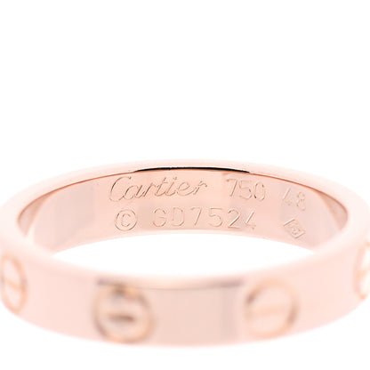 Cartier 18K Pink Gold 3.5mm LOVE Wedding Band Ring 48 4.5 4 of 5