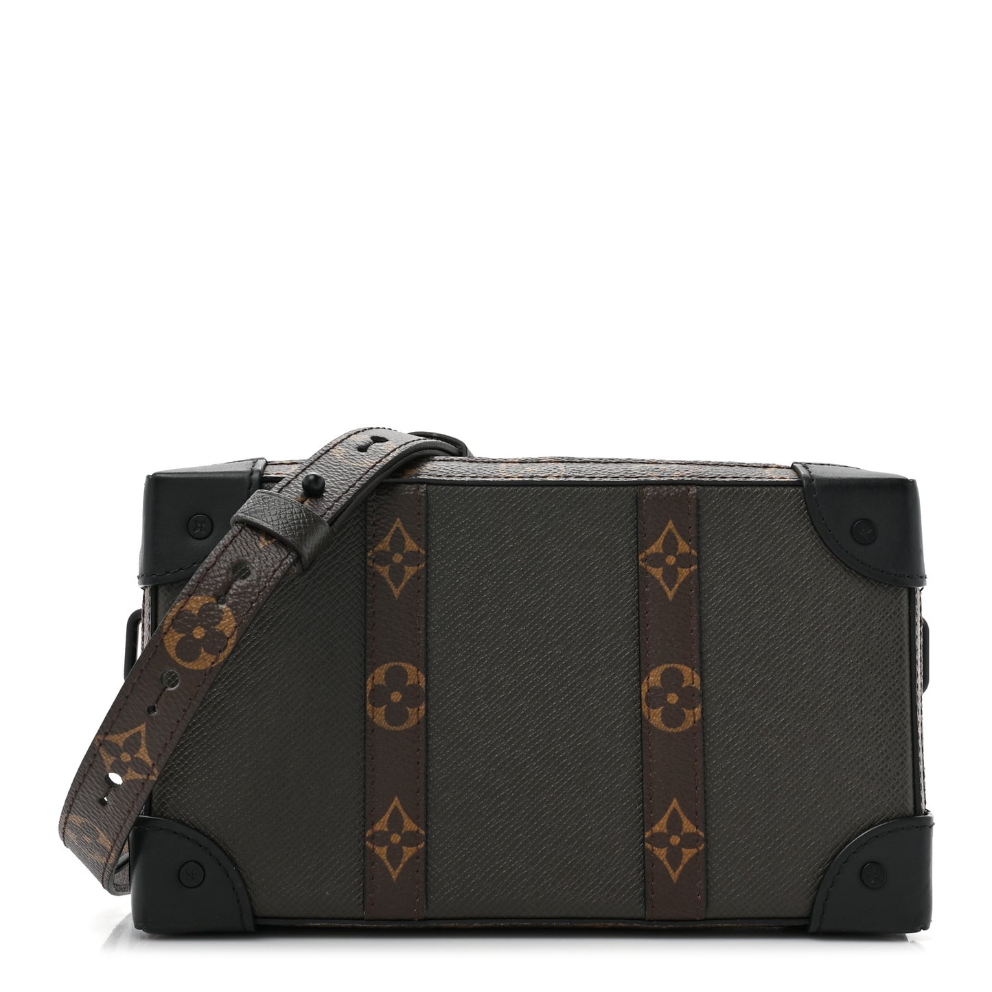 Taiga Monogram Soft Trunk Wallet Khaki Green