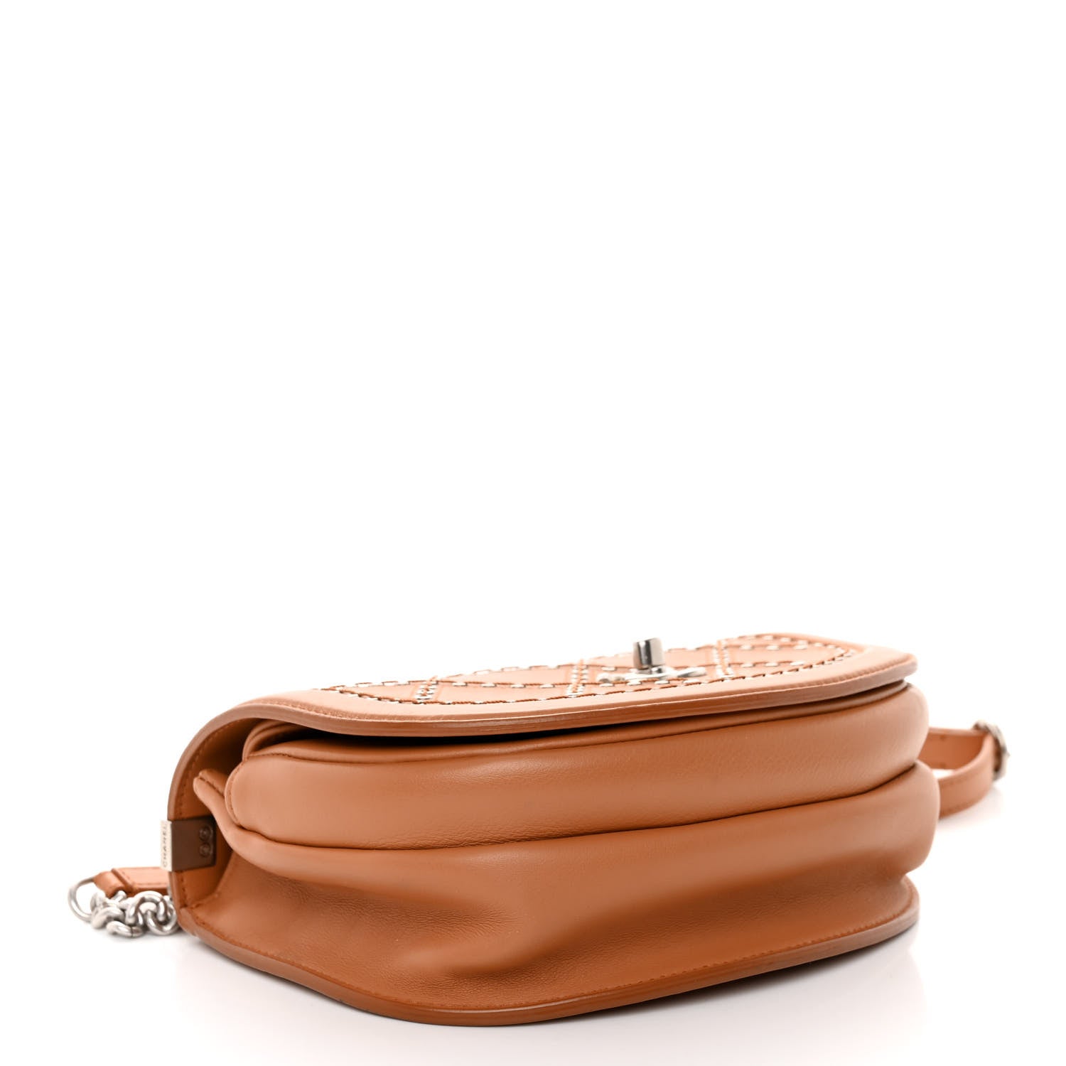 Chanel Calfskin Coco Eyelets Small Flap Bag Camel 4 of 10