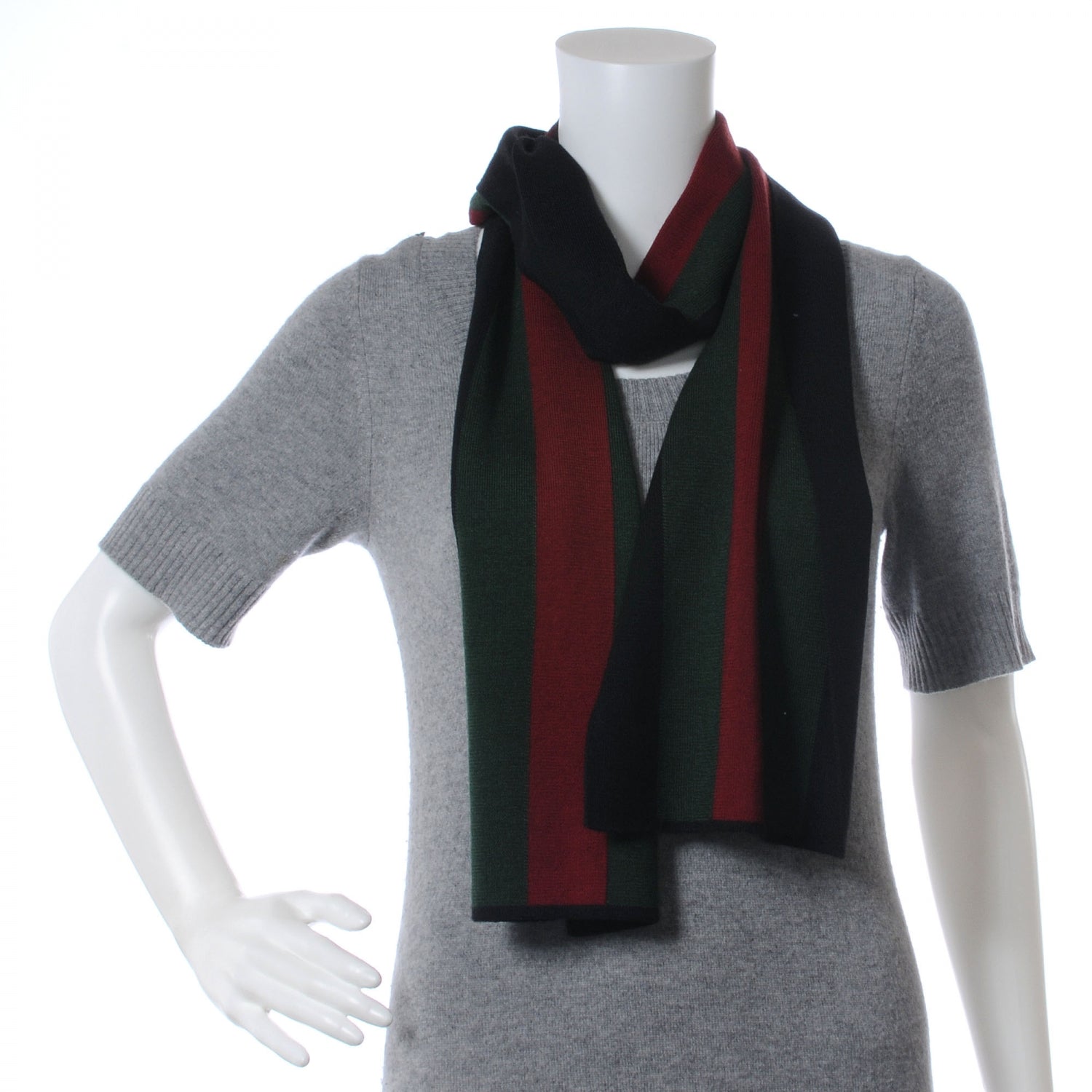 Gucci Silk Wool Web Scarf 4 of 6
