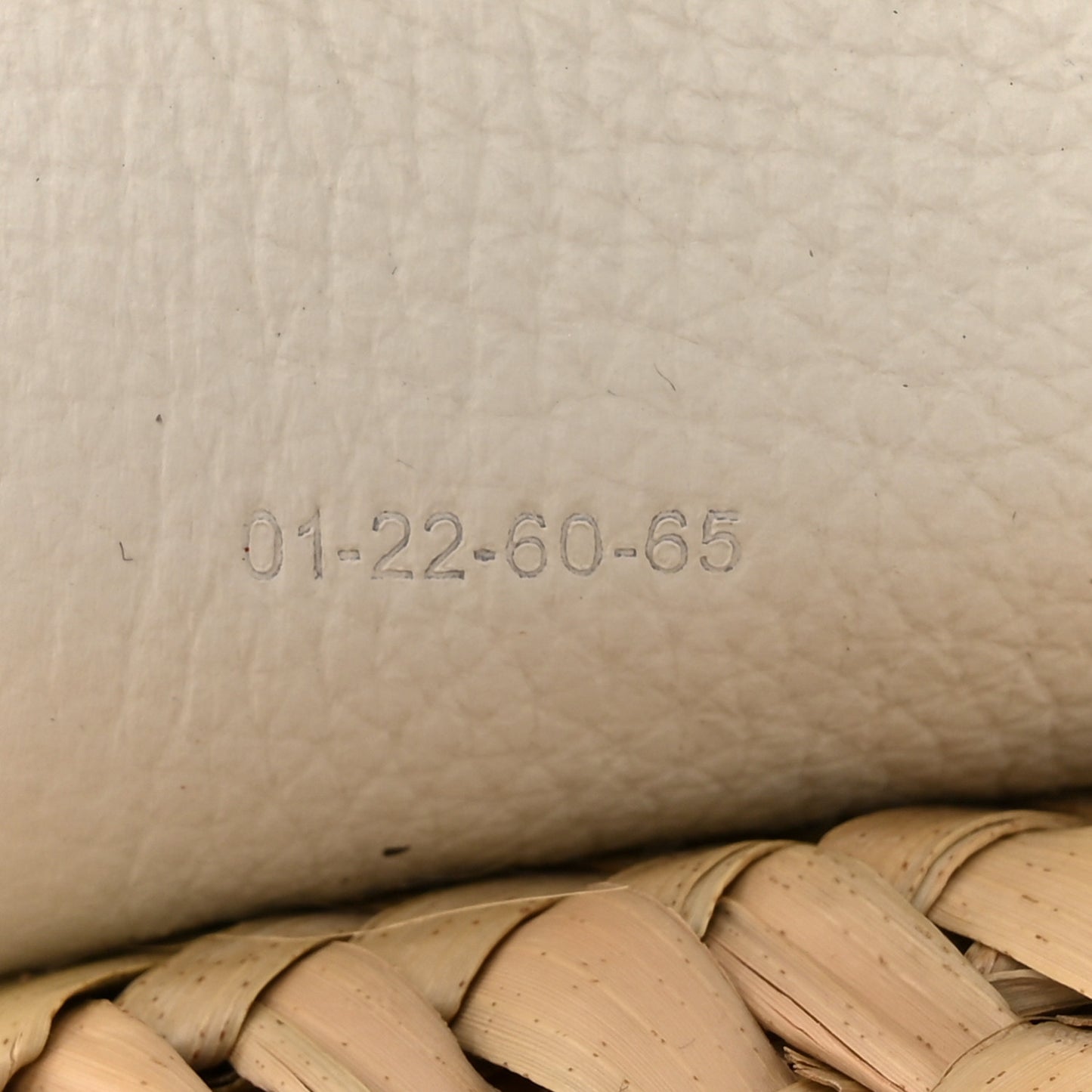 Raffia Calfskin Marcie Basket White