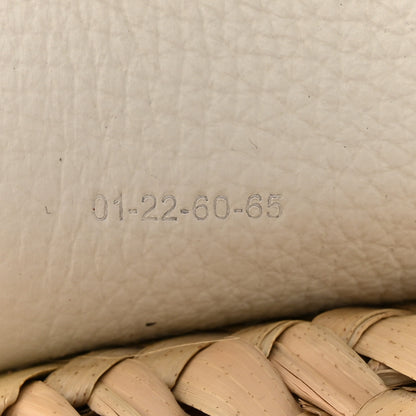Chloe Raffia Calfskin Marcie Basket White 7 of 11