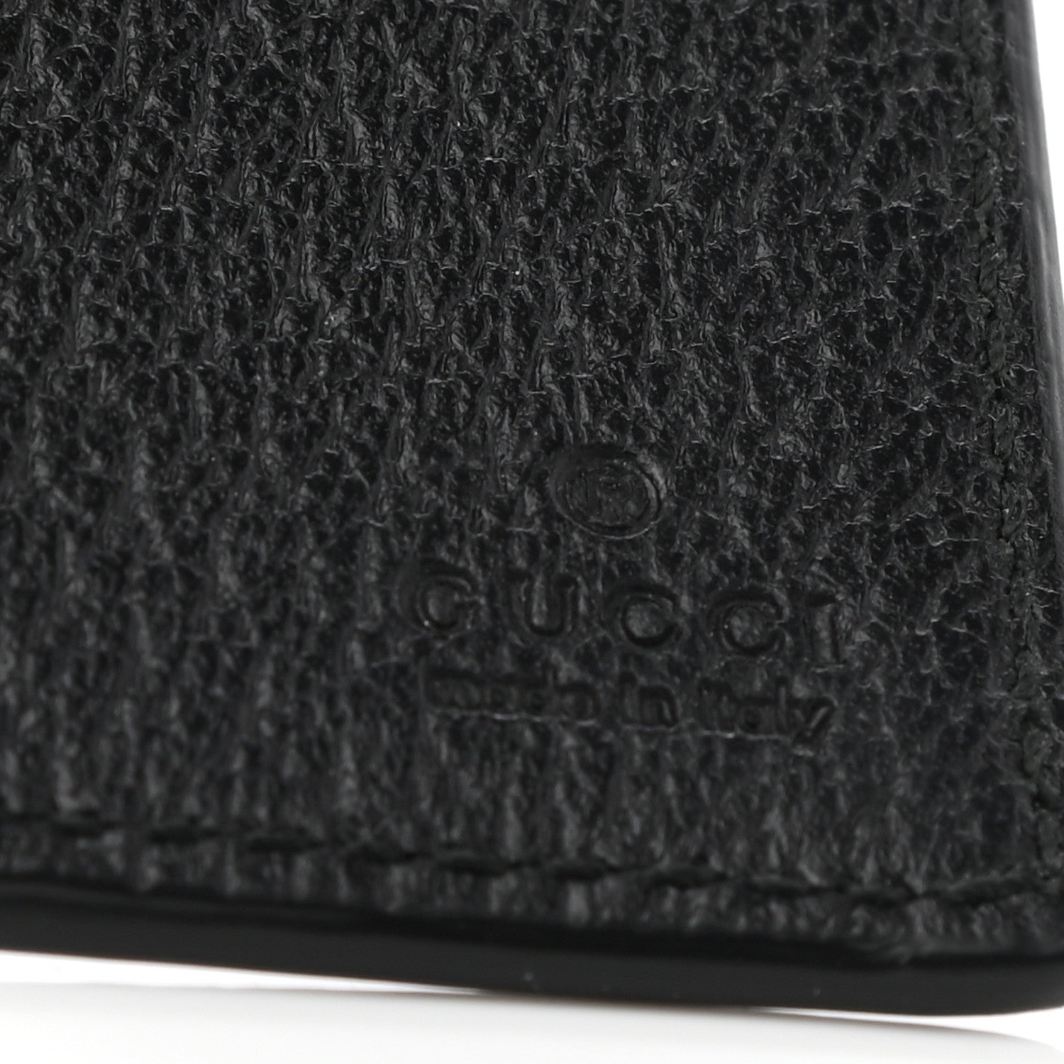 Gucci Calfskin Boar Effect GG Marmont Card Case Black 6 of 7