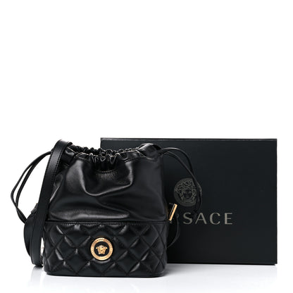 Versace Nappa Quilted Medusa Bucket Bag Black 14 of 14