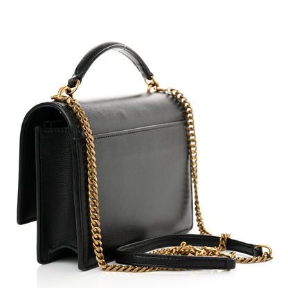 Saint Laurent Calfskin Monogram Sunset Chain Wallet Black 3 of 15