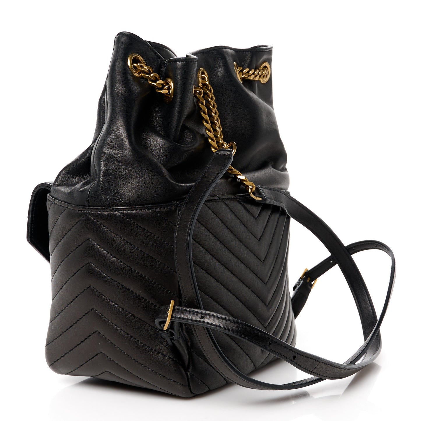Lambskin Matelasse Monogram Joe Backpack Black