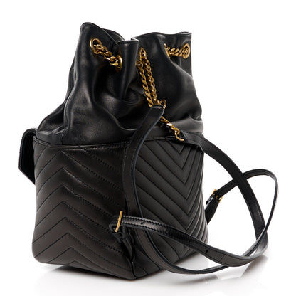 Saint Laurent Lambskin Matelasse Monogram Joe Backpack Black 3 of 11