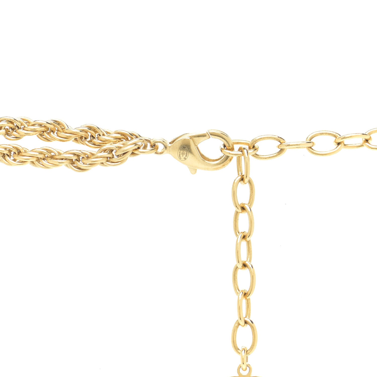 Chanel Crystal CC Star Necklace Gold 7 of 9