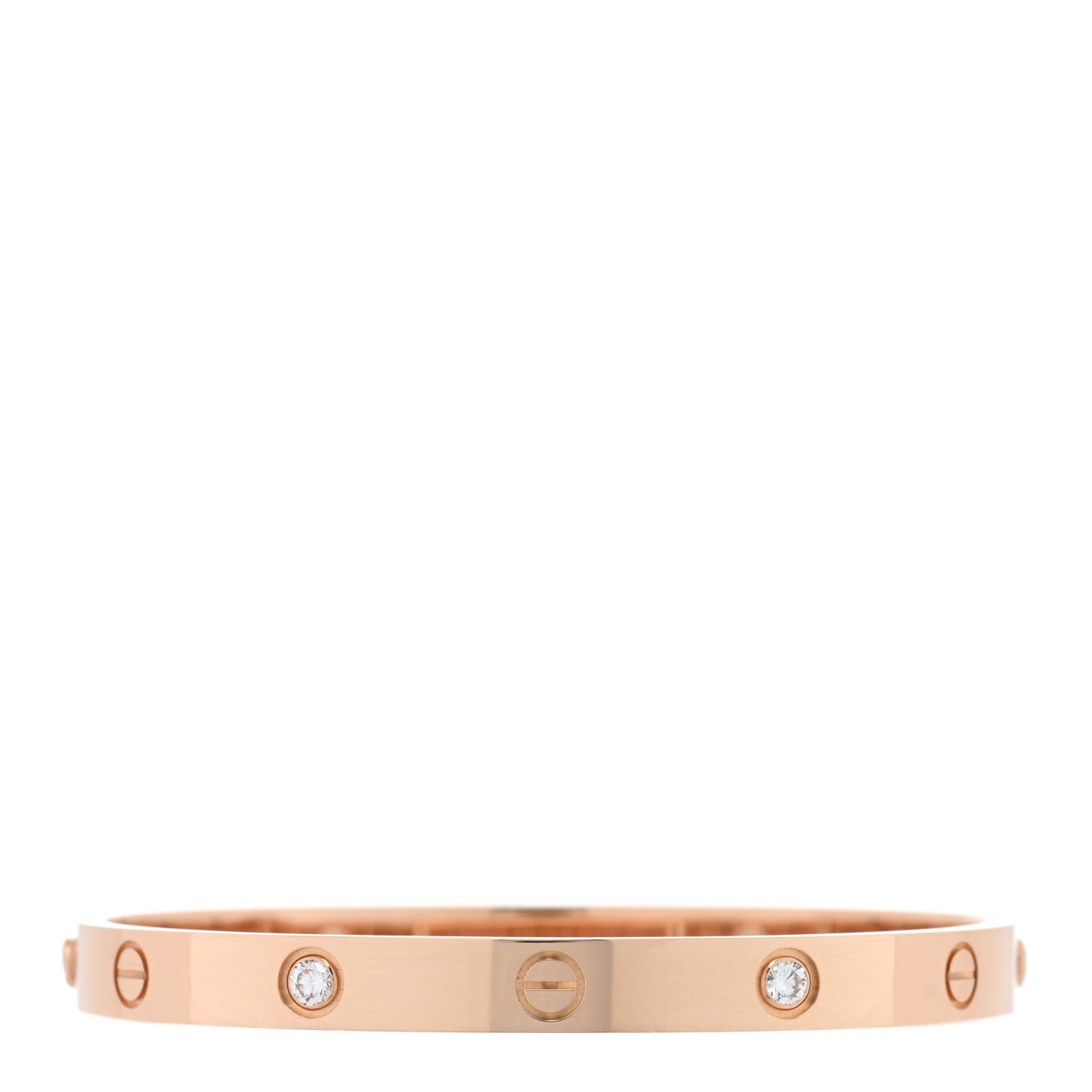 18K Pink Gold 4 Diamond LOVE Bracelet 18