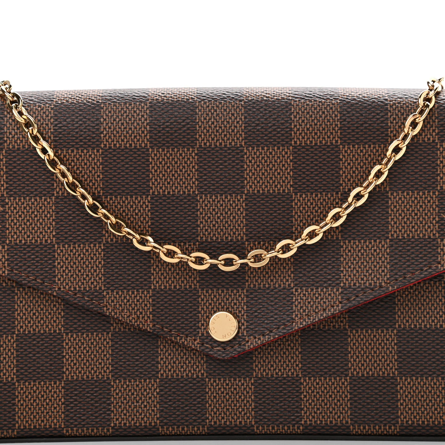 Damier Ebene Pochette Felicie Chain Wallet