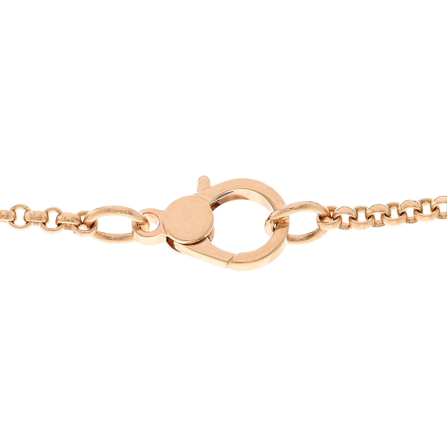 Hermes 18K Rose Gold Diamond TPM Ex-Libris Pendant Necklace 4 of 5