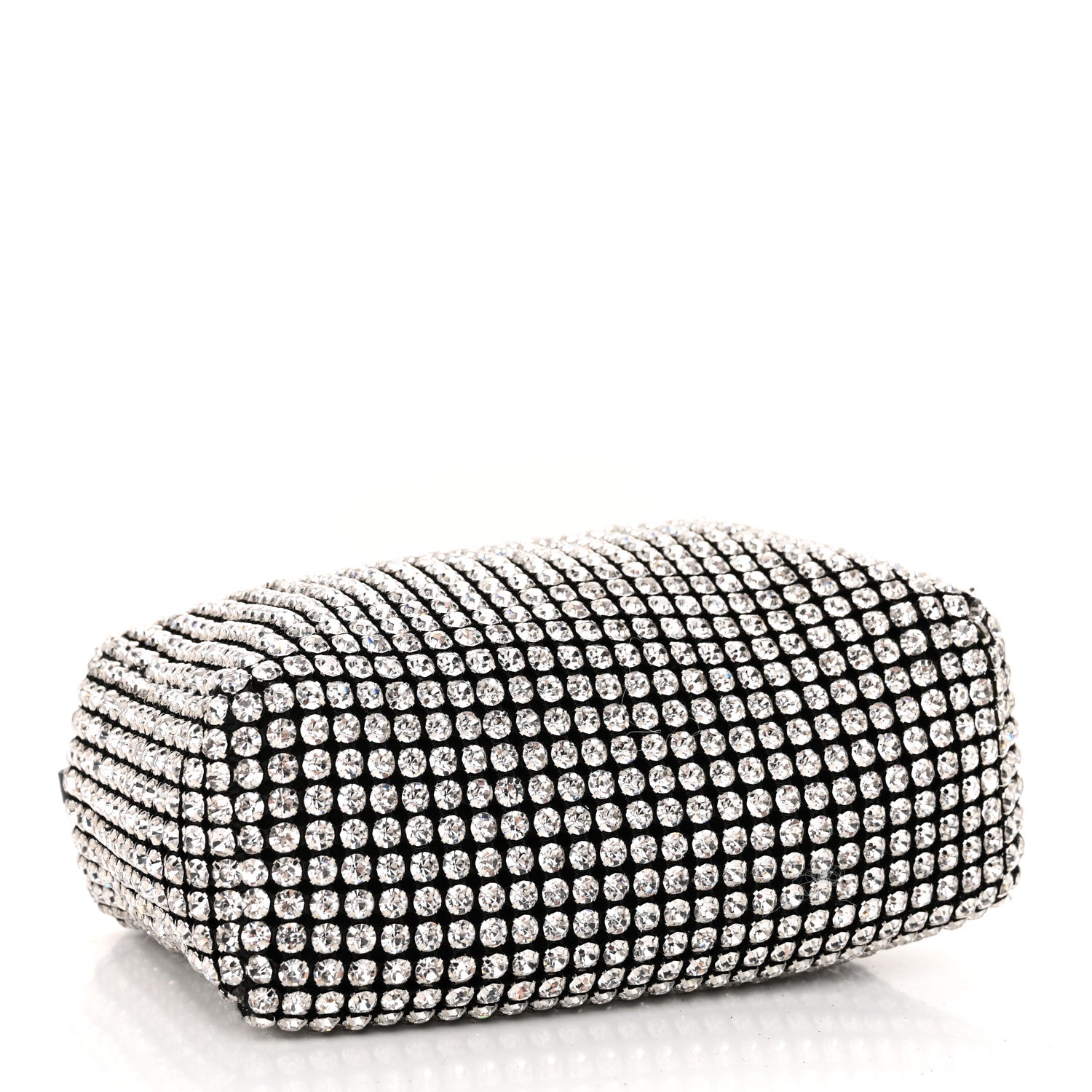 Alexander Wang Mesh Crystal Rhinestone Mini Heiress Pouch Black Silver 4 of 9