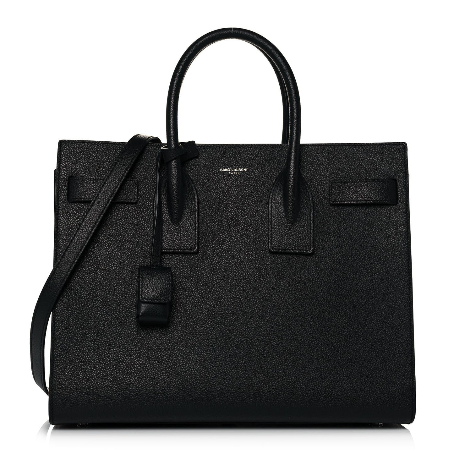 Grained Calfskin Small Sac De Jour Black