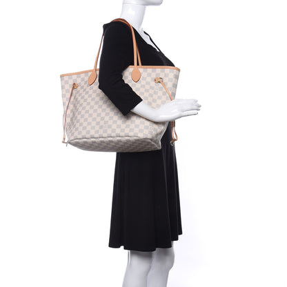 Louis Vuitton Damier Azur Neo Neverfull MM Rose Ballerine 2 of 10