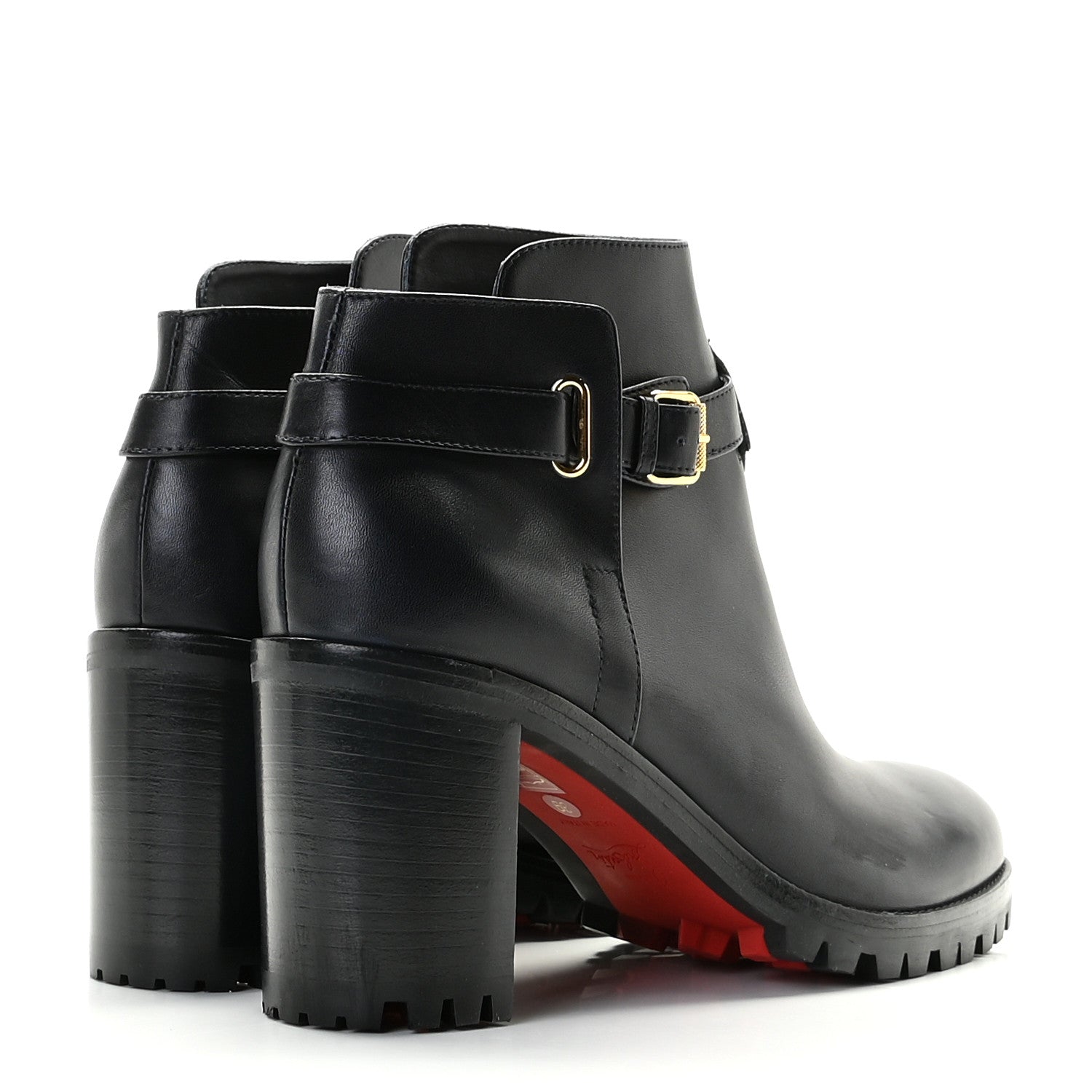 Christian Louboutin Calfskin Communa 70 Ankle Boots 39 Black 5 of 12