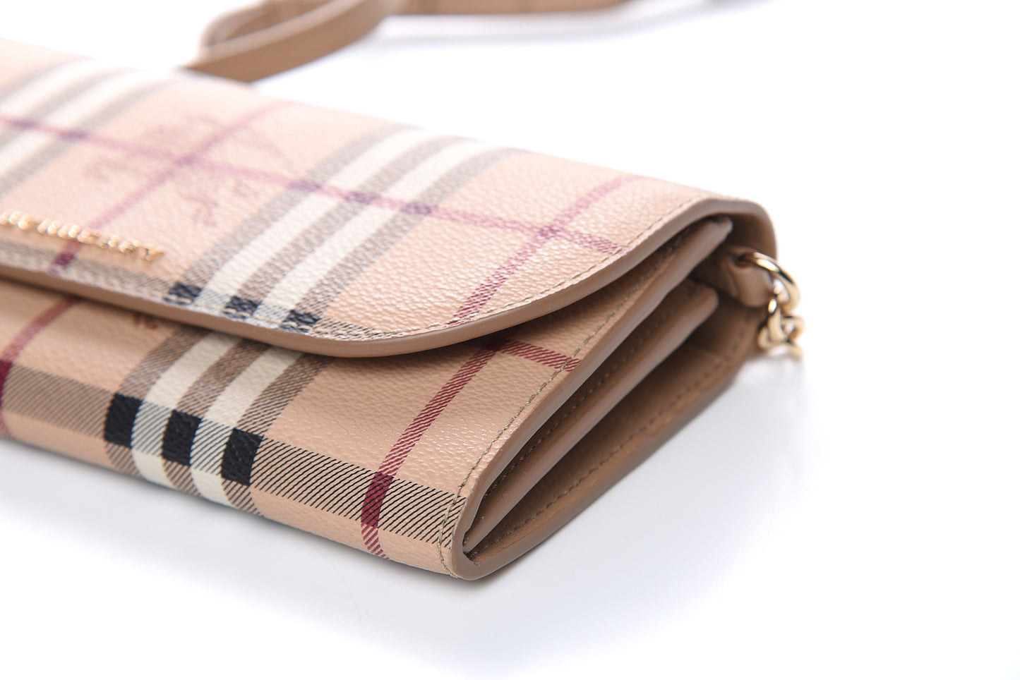 Haymarket Check Henley Wallet On Chain Mid Camel