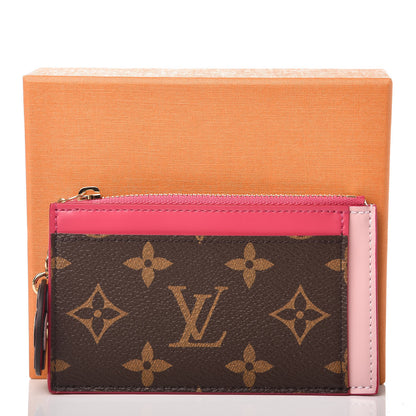 Louis Vuitton Monogram Blooming Flowers Zipped Card Holder Hot Pink Rose Ballerine 7 of 7