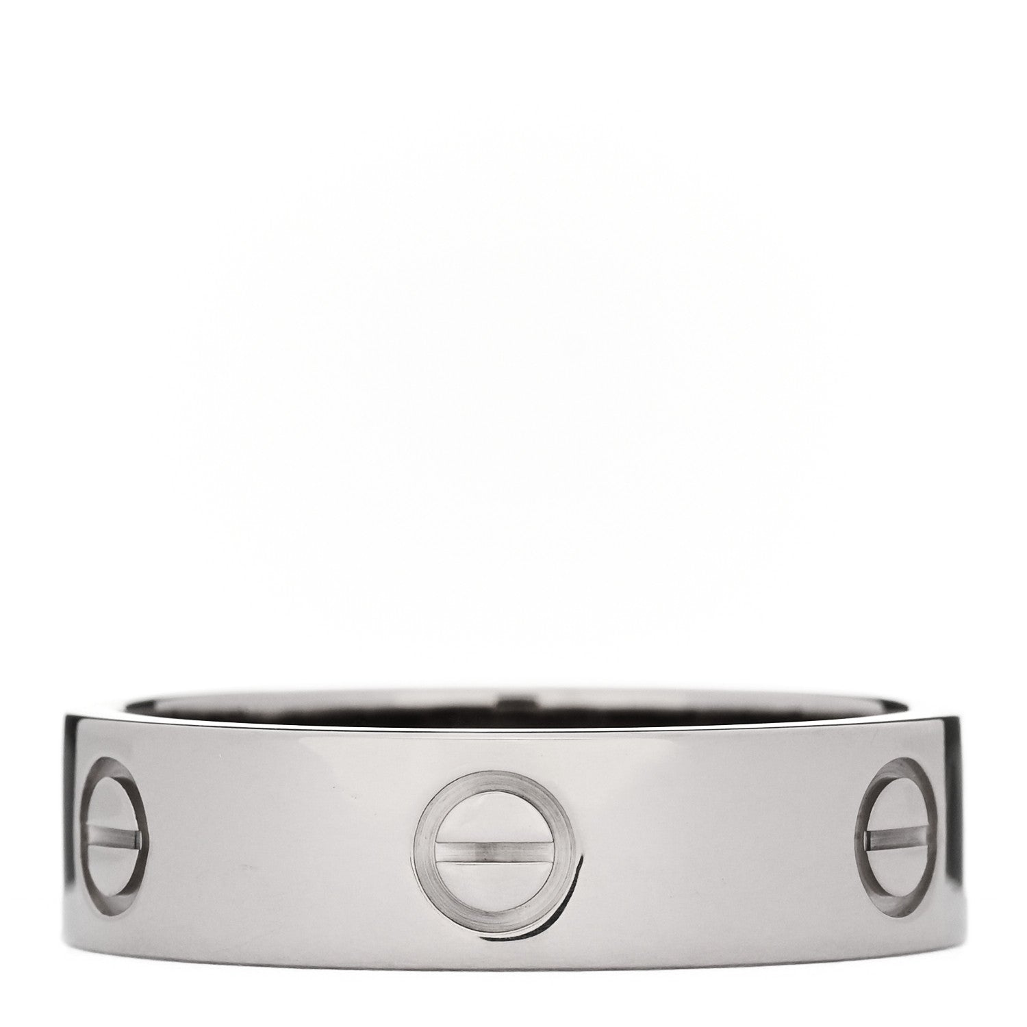 Cartier 18K White Gold 5.5mm LOVE Ring 63 10.5 3 of 4