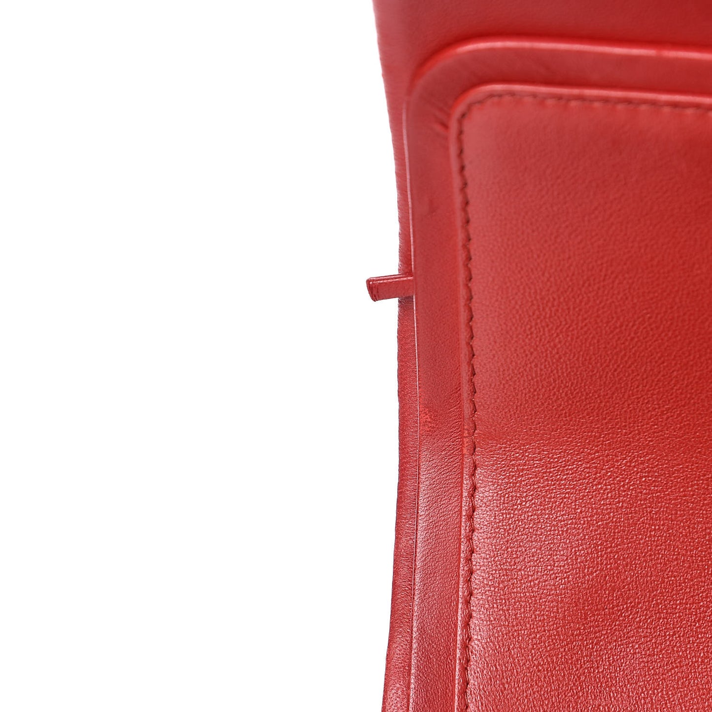 Lambskin Quilted Jumbo Double Flap Red