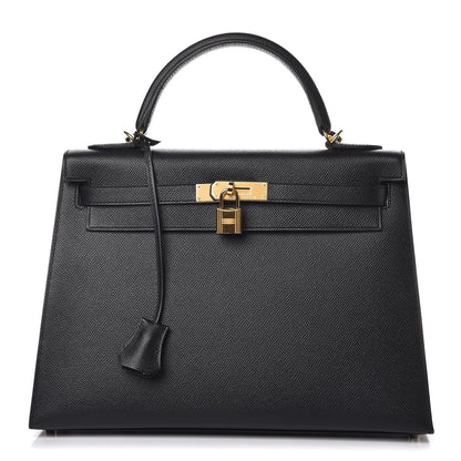 Hermes Epsom Kelly Sellier 32 Black 1 of 9