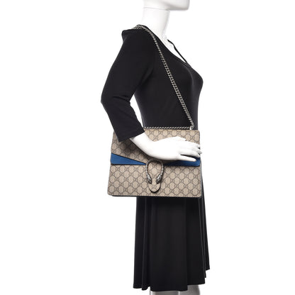 Gucci GG Supreme Monogram Medium Dionysus Shoulder Bag Blue 2 of 11