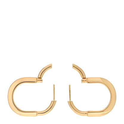 Tiffany 18K Yellow Gold Medium Lock Earrings 3 of 5