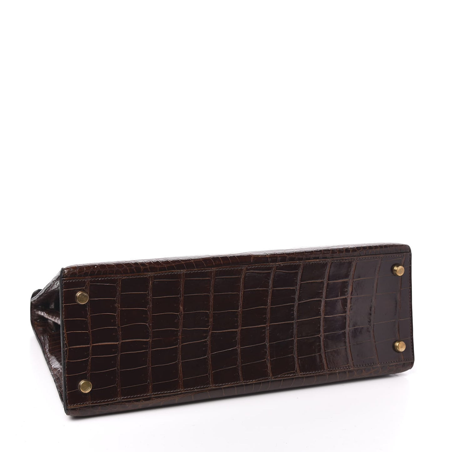 Shiny Niloticus Crocodile Kelly Sellier 32 Havane