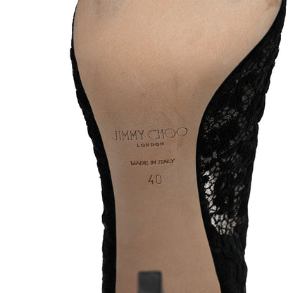 Jimmy Choo Lace Kiana Pumps 40 Black 6 of 8