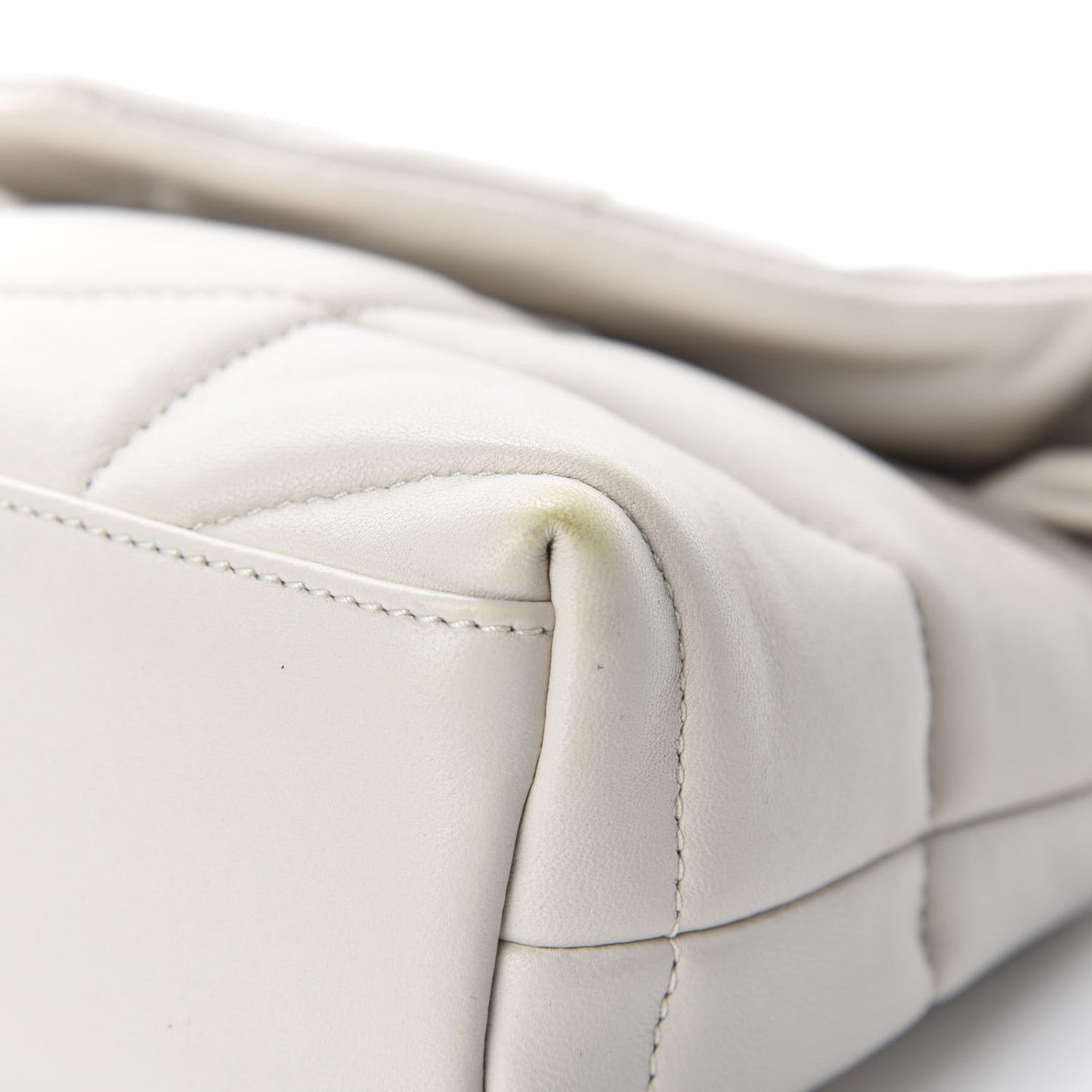 Lambskin Quilted Toy Loulou Puffer Monogram Chain Satchel Crema Soft