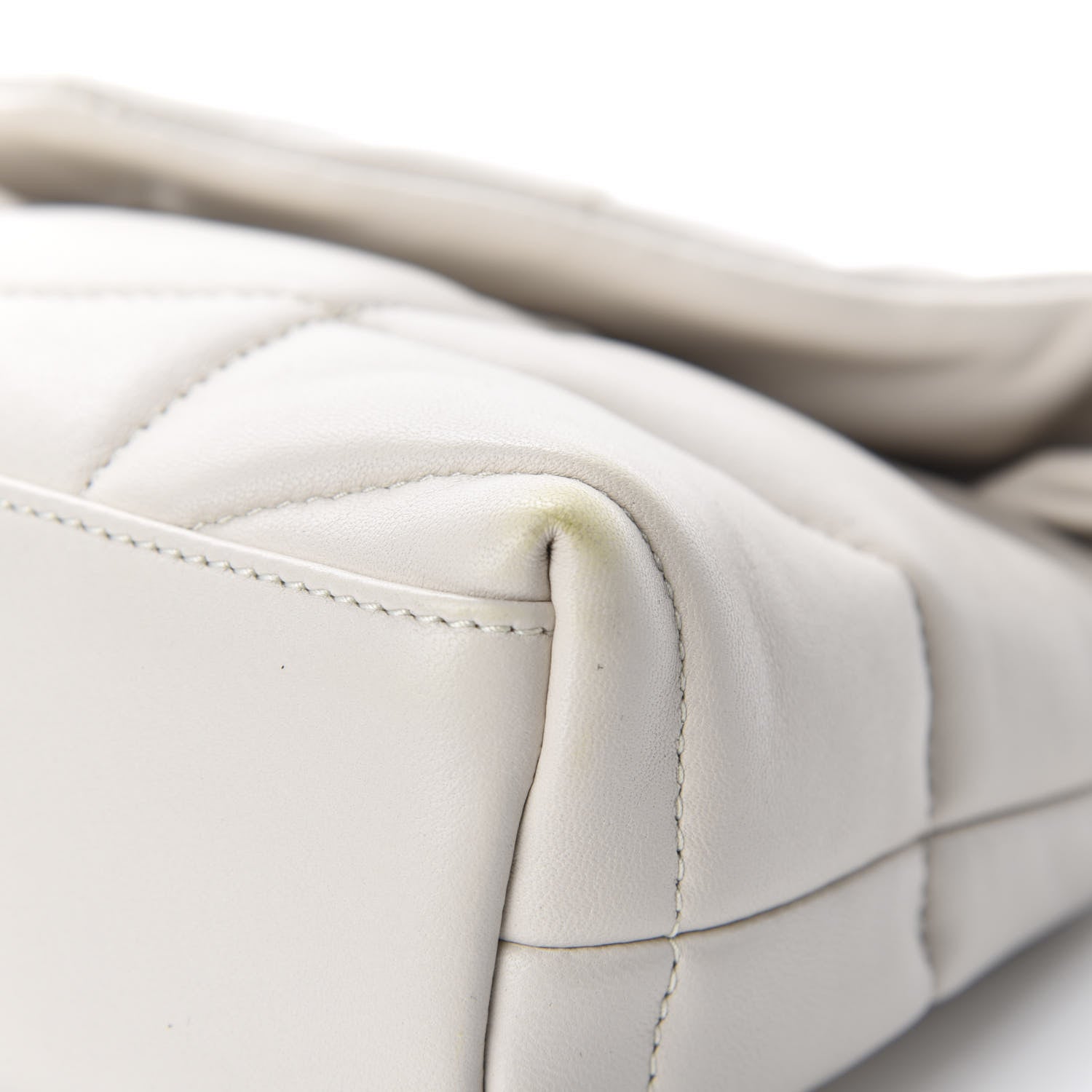 Saint Laurent Lambskin Quilted Toy Loulou Puffer Monogram Chain Satchel Crema Soft 8 of 13
