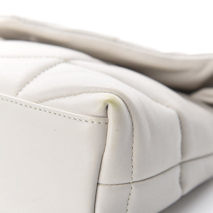 Saint Laurent Lambskin Quilted Toy Loulou Puffer Monogram Chain Satchel Crema Soft 8 of 13