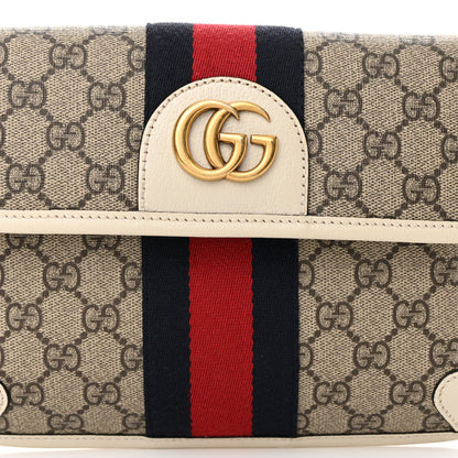 Gucci GG Supreme Monogram Web Small Ophidia Belt Bag 90 36 Brown White 9 of 11
